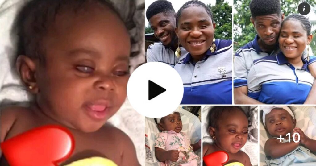 “I wish i can see My Husband and my baby’s face” – Bliňd Nigerian Woman Who also Married A Blińd Man Reveals