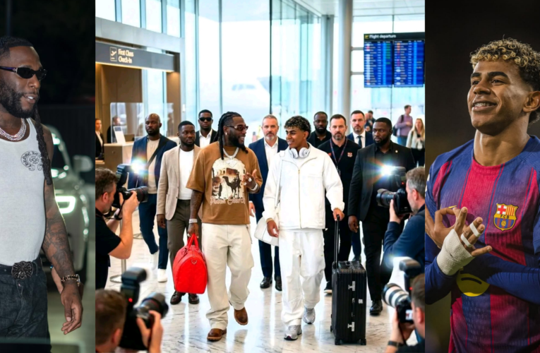 Burna Boy Meets Lamine Yamal, Celebrates Rising Football Star