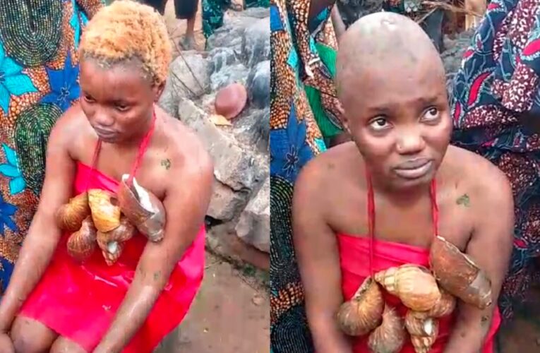 Lady’s Hair Reportedly Shaved After Filming Deity in Ibadan Amid Spiritual Claims