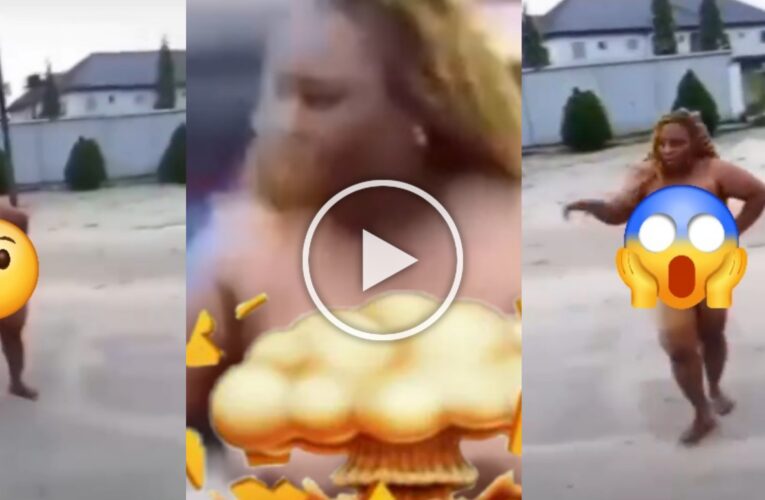 😳WOMAN CAUSES STIR AFTER BEING SPOTTED NAK£D IN WARRI, DELTA STATE