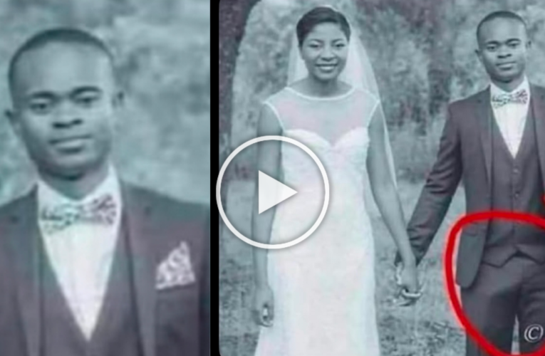 😳👀 WEDDING PHOTO GOES VIRAL AFTER PEOPLE SPOT SHOCKING DETAIL ON GROOM’S TROUSER!